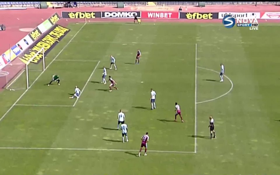 Септември &ndash; Дунав 1:1 /първо полувреме/, 31-и кръг, национален стадион