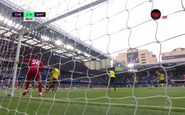 Рано през второто полувреме Челси откри резултата срещу Уотфорд в