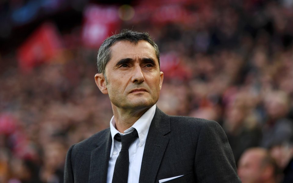 Наставникът на Барселона Ернесто Валверде коментира разгромната загуба с 0:4
