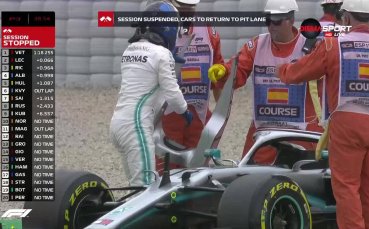 Пилотът на Мерцедес Валтери Ботас стана причина за краткото прекъсване