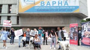 Протестът във Варна срещу насилието на животни