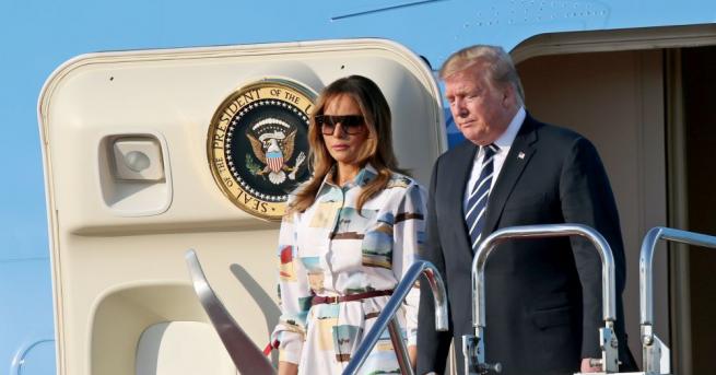 Президентът на САЩ Доналд Тръмп и съпругата му Мелания пристигнаха