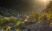 Залез над село Широка лъка в Родопите