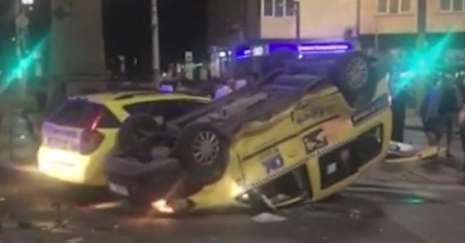 България Тежка катастрофа между таксита в София Има пострадали но