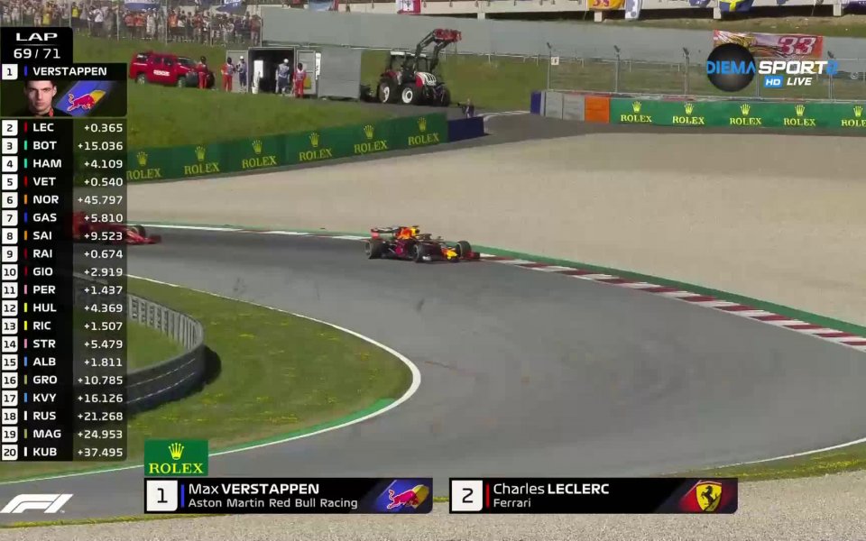 Вижте как се случи изпреварването на Макс Ферстапен спрямо Шарл