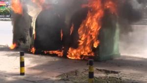 пожар контейнери