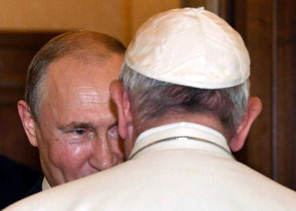 Владимир Путин и папа Франциск