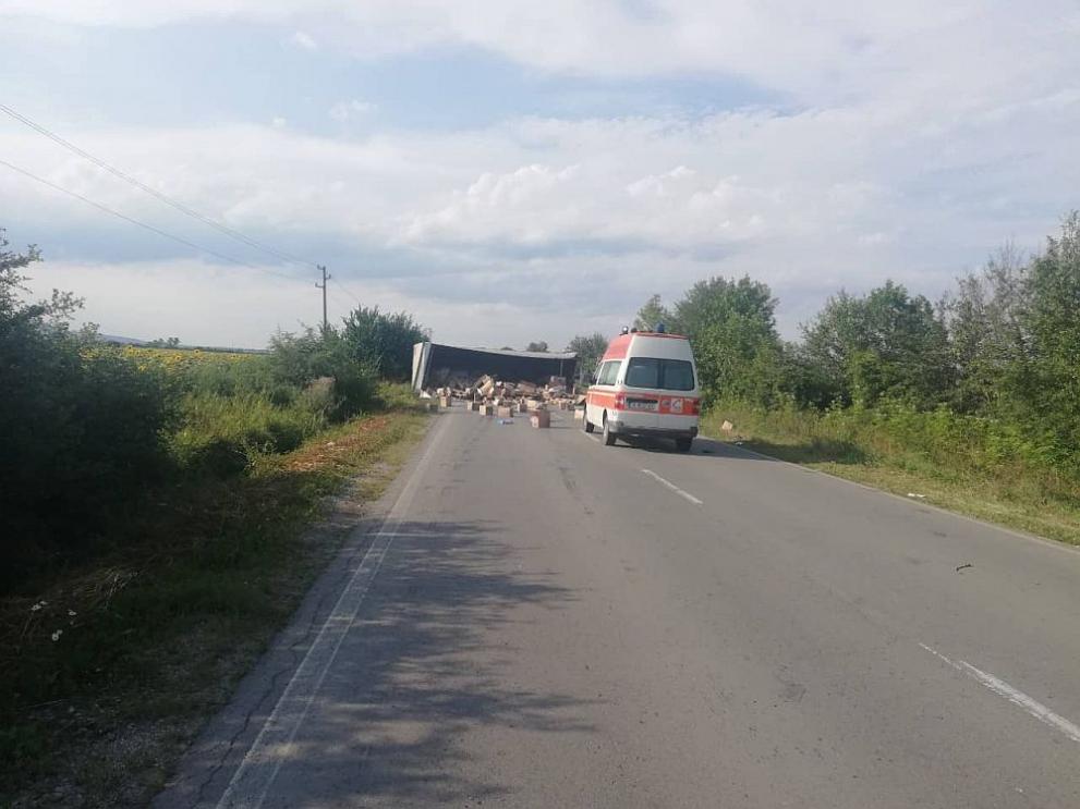 катастрофа с камион край Смядово