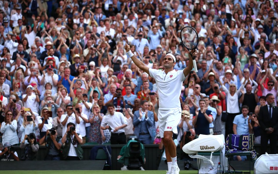 Роджър Федерер постигна страхотна победа на 1/2-финалите на „Уимбълдън”, надделявайки