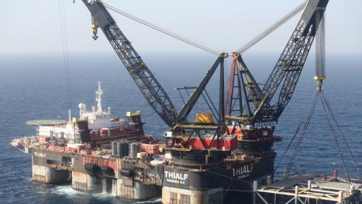  Платформа на находището Левиатан в Средиземно море 