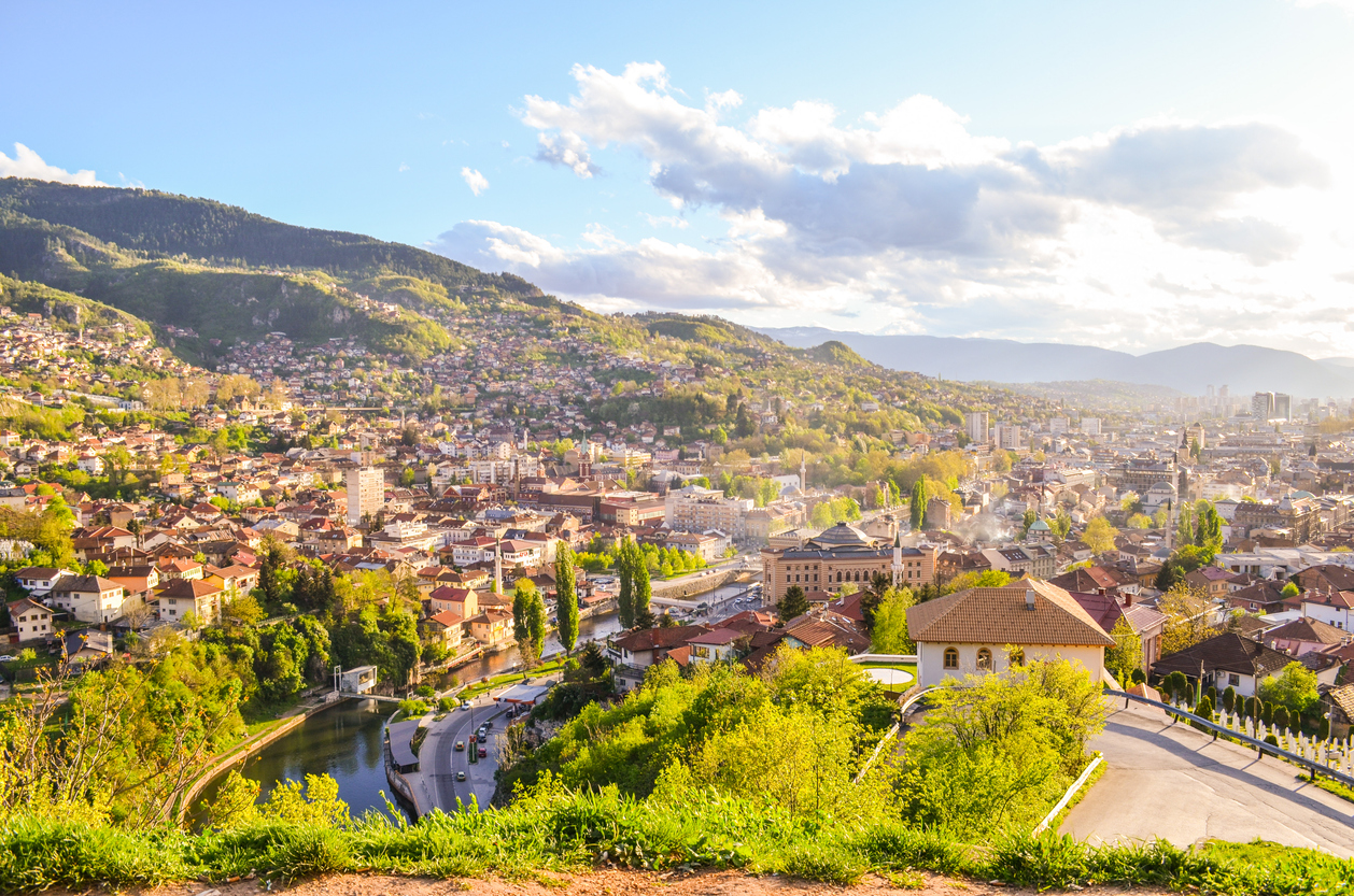 Панорамна снимка на Сараево