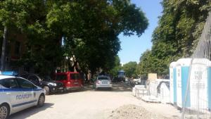 строителна машина блъсна работник