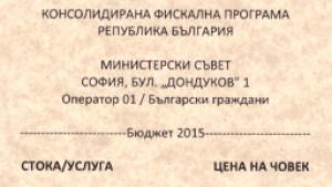 Всеки българин с 3418 лв дълг според бюджет 2015