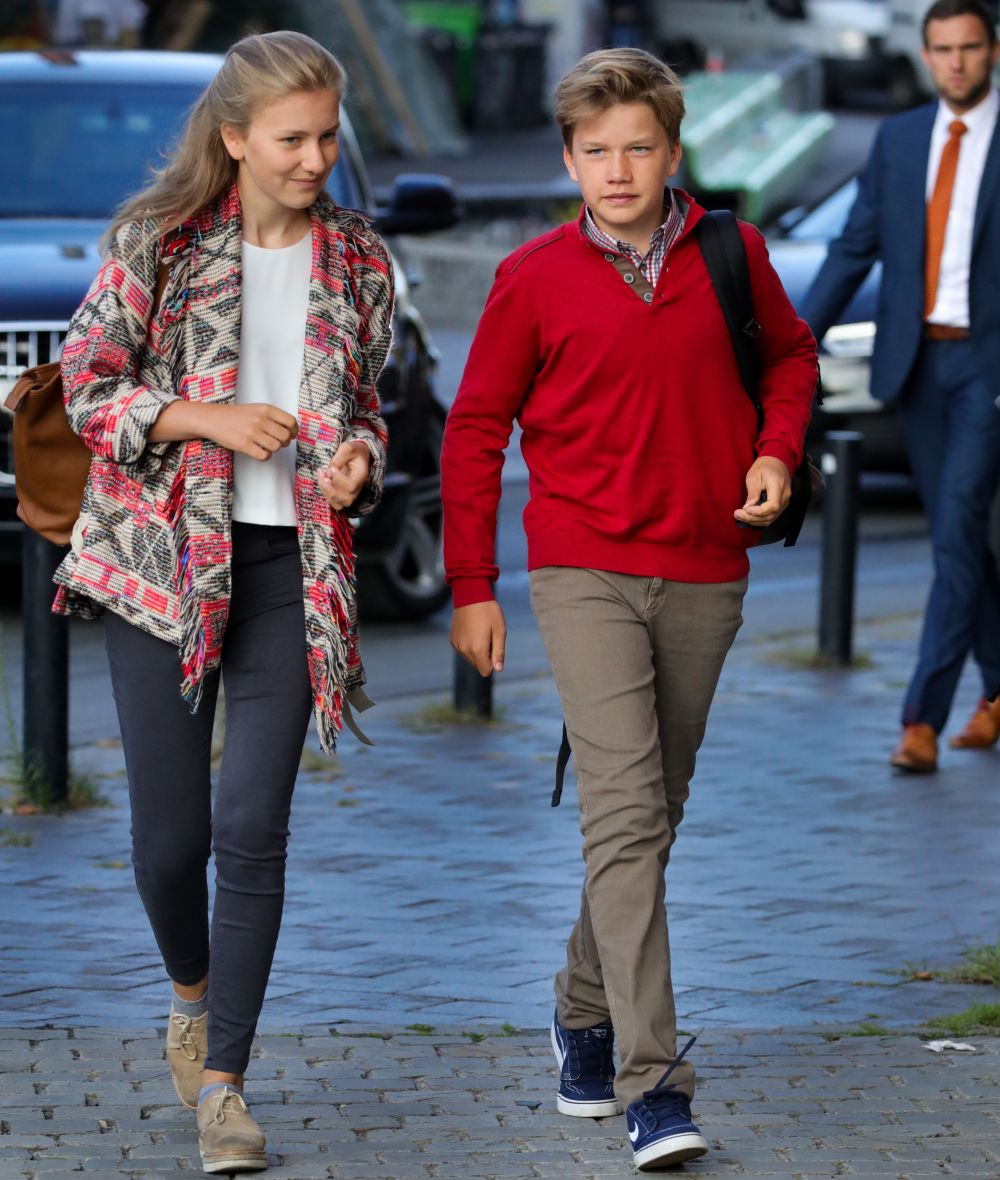 Белгийските кралски ученици - принцеса Елизабет и принц Габриел