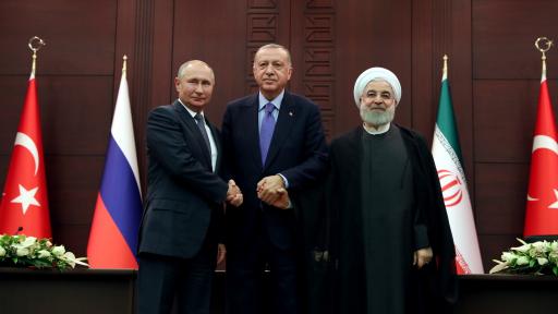  Владимир Путин, Режеп Ердоган и Хасан Рохани 