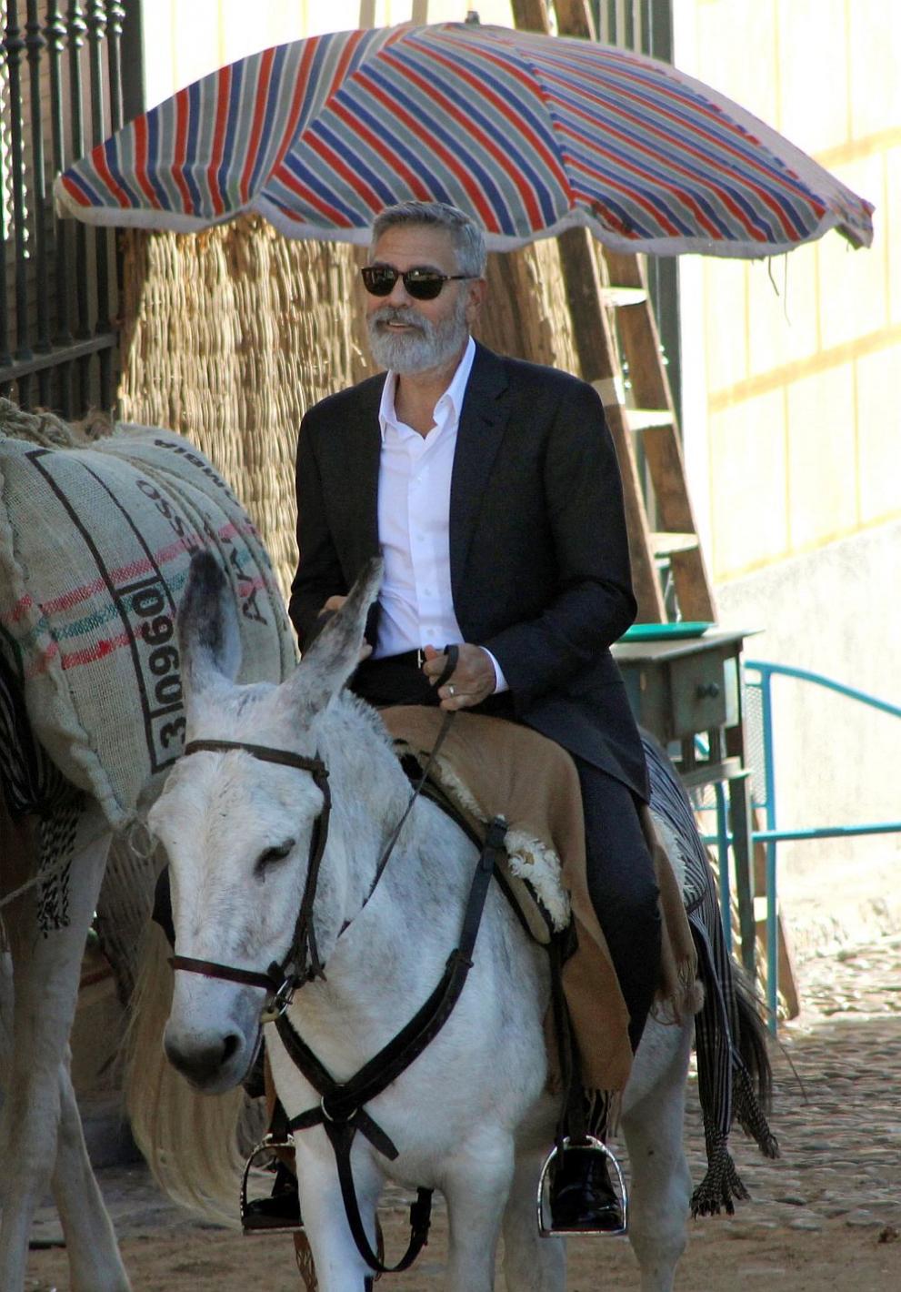 Джордж Клуни на муле