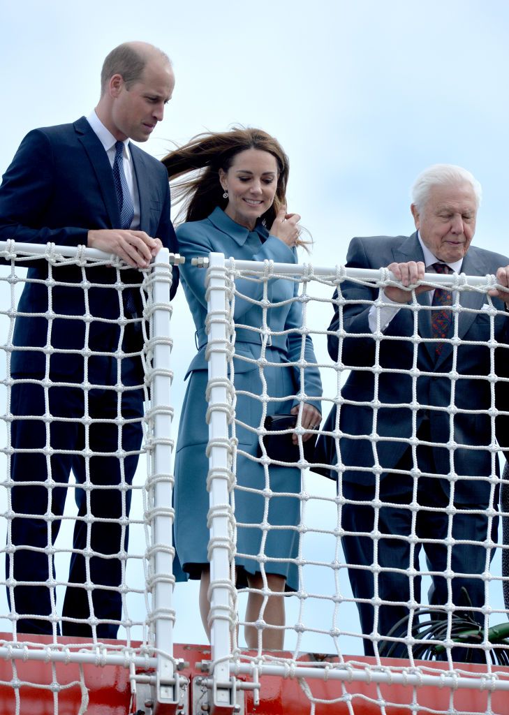 Херцогиня Кейт, принц Уилям и Дейвид Атънбъро