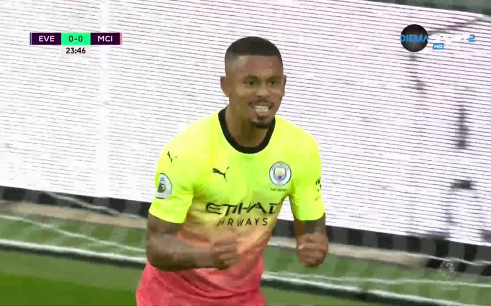 Манчестър Сити поведе срещу Евертън в 24-ата минута при визитата