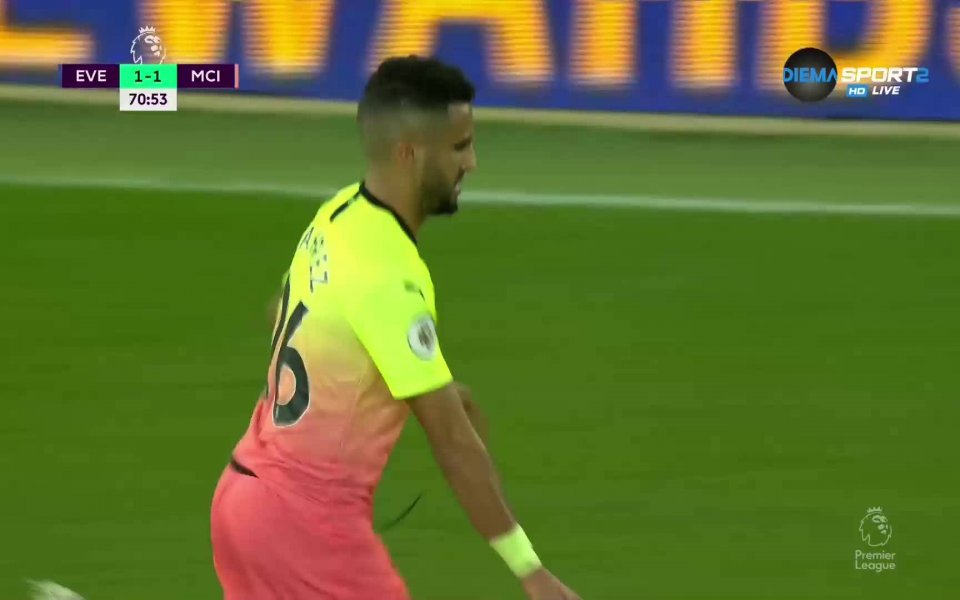 Манчестър Сити отново поведе срещу Евертън в 71-ата минута. Тогава