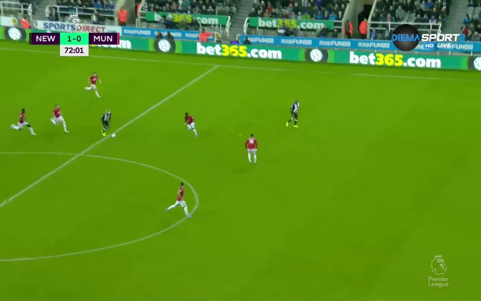 Отборът на Нюкасъл поведе с 1:0 срещу състава на Манчестър