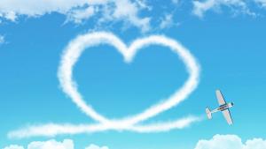 самолет сърце