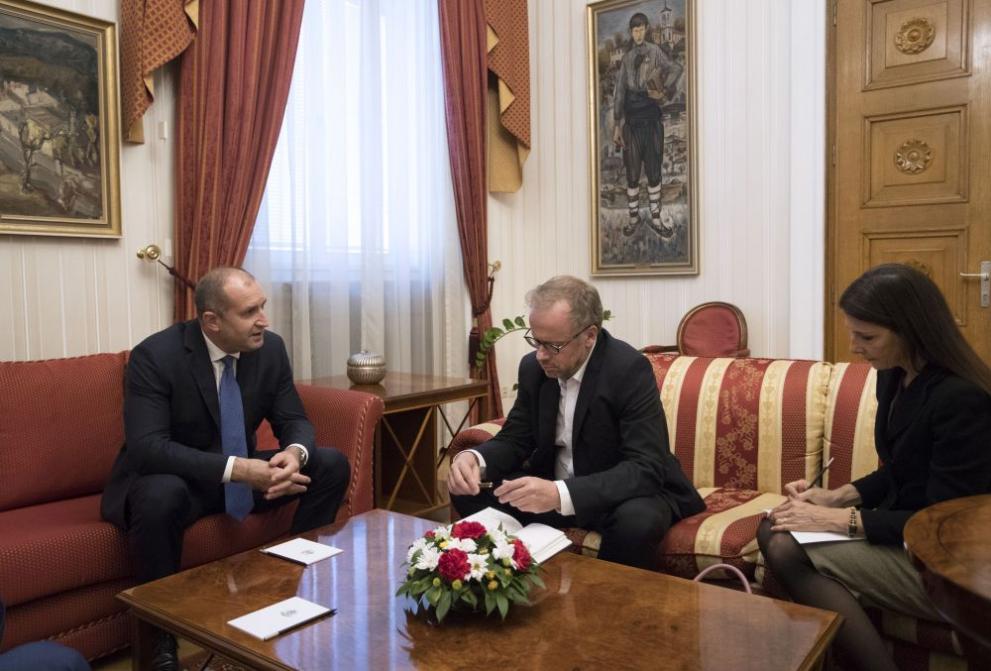 Президентът Румен Радев и генералният секретар на „Репортери без граници“ Кристоф Делоар обсъдиха състоянието на медийната среда в България
