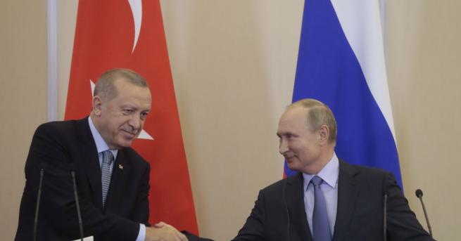 Президентът на Русия Владимир Путин и турският му колега Реджеп
