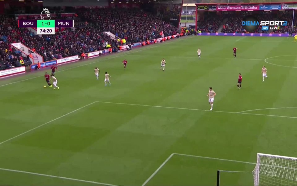 Отборът на Борнемут победи Манечстър Юнайтед с минималното 1:0 след