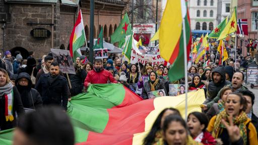 Демонстрация на кюрди против нахлуването на Турция в Сирия. Осло, Норвегия 