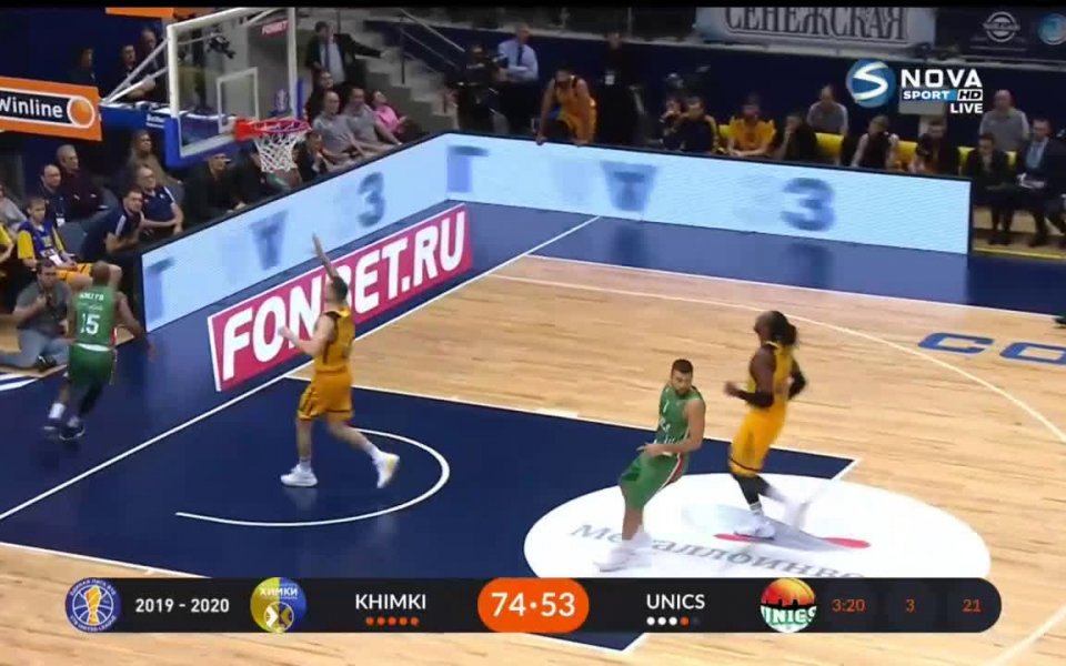 БК Химки разби със 109:83 тима на УНИКС в мач