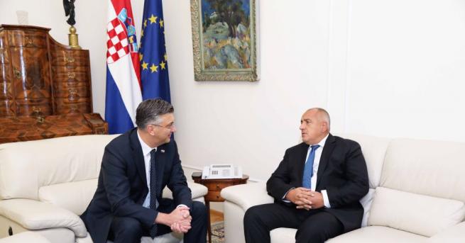 Премиерът Бойко Борисов се срещна с премиера на Хърватия Андрей Пленкович в
