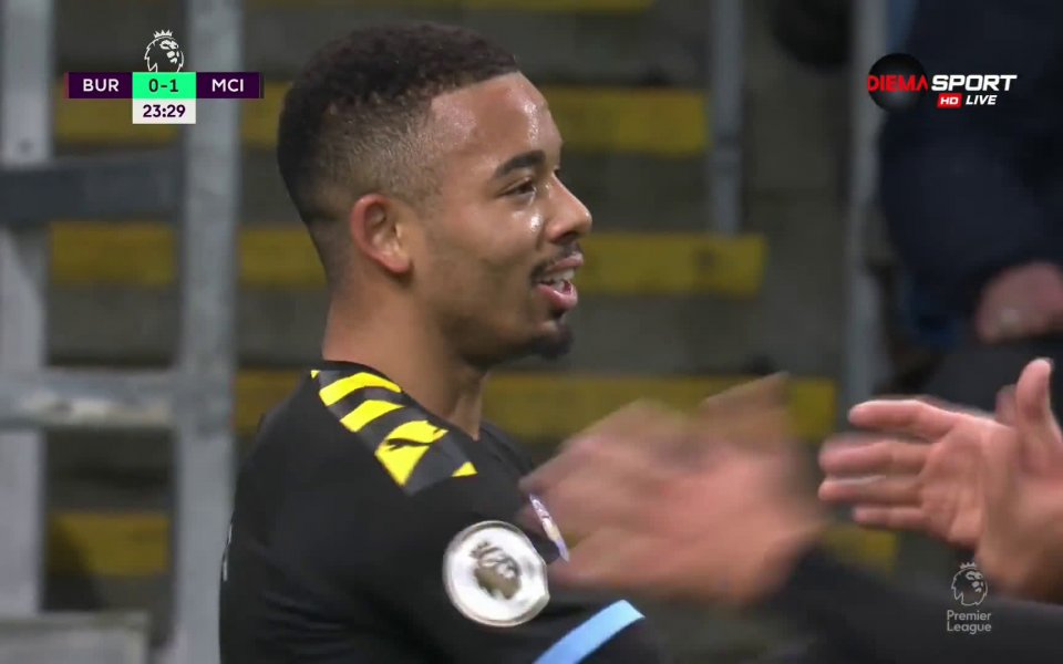 В 24-ата минута Габриел Жезус откри резултата за Манчестър Сити