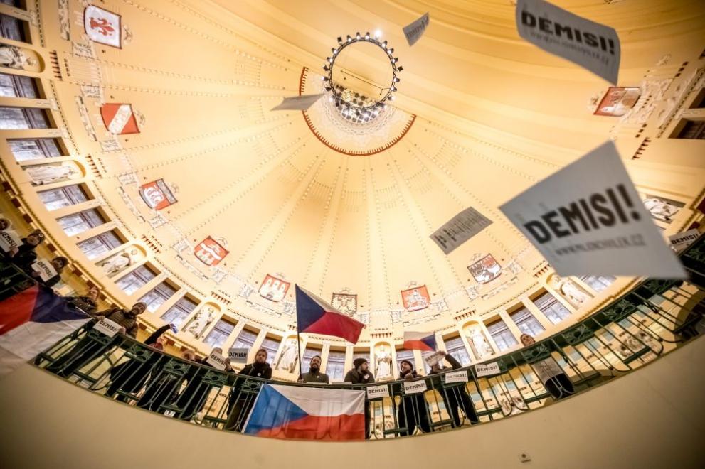 Чехия протести