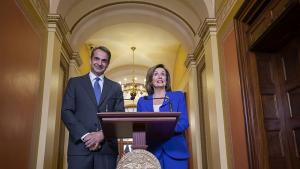 Кириакос Мицотакис Нанси Пелоси