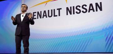 Карлос Гон по време на пресконференцията на Renault-Nissan на 5 януари 2017 г. в Лас Вегас.