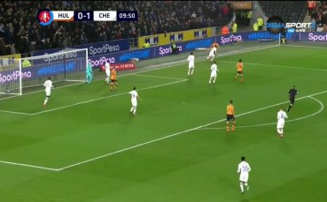 На почивката оборът на Челси води с 1 0 на Хъл