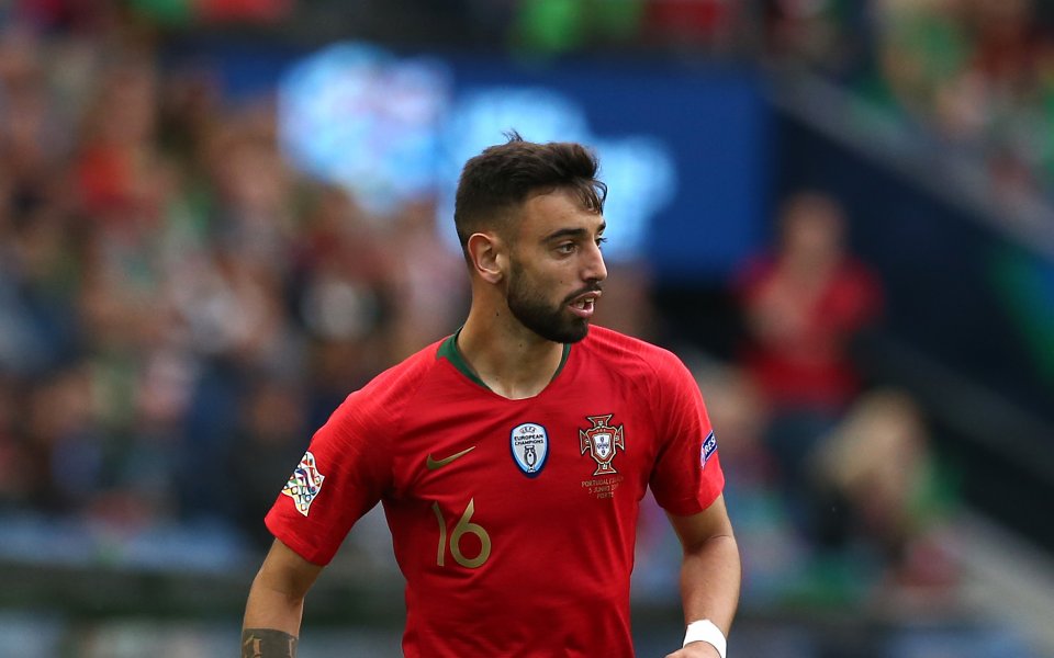 Полузащитникът Бруно Фернандеш е на тренировъчната база на Манчестър Юнайтед