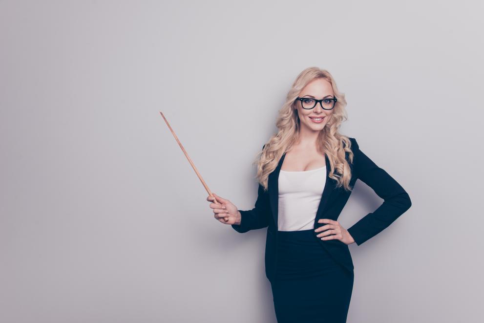 Училка сосет