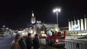 асфалтиране булевард Пловдив нощем