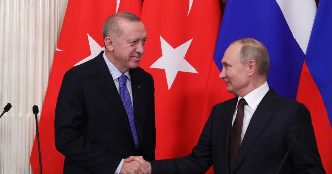 Свят Путин и Ердоган доволни напрежението в Идлиб намалява Двамата