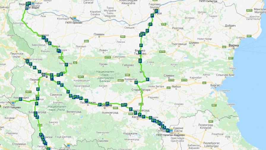 АПИ публикува интерактивна карта на маршрутите на „зелените коридори“