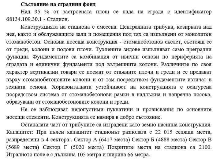 Документи за стадиона на ЦСКА Българска армия и прилежащите му1