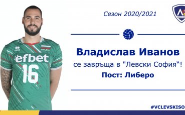 Един от най добрите български играчи на поста либеро Владислав Иванов е