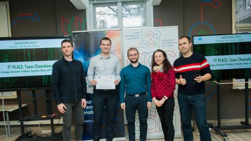  Отборът победител в #GlobalDatathon2019 