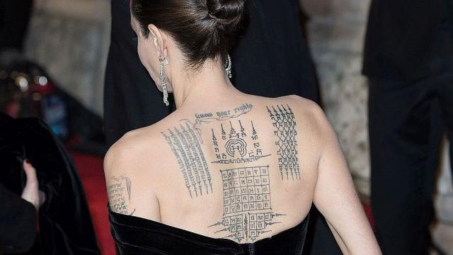 Мистика и скрити послания в татуировките на Анджелина Джоли (ГАЛЕРИЯ)