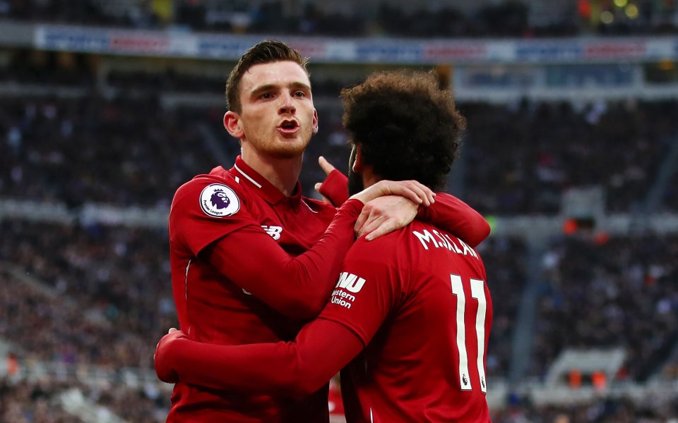 Две от звездите на Ливръпул - Мохамед Салах и Андрю