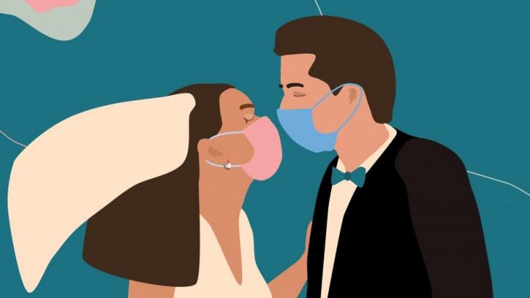 сватба маски коронавирус пандемия