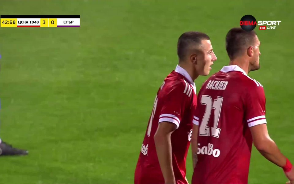 ЦСКА 1948 вече води с 3:0 на Етър в двубоя