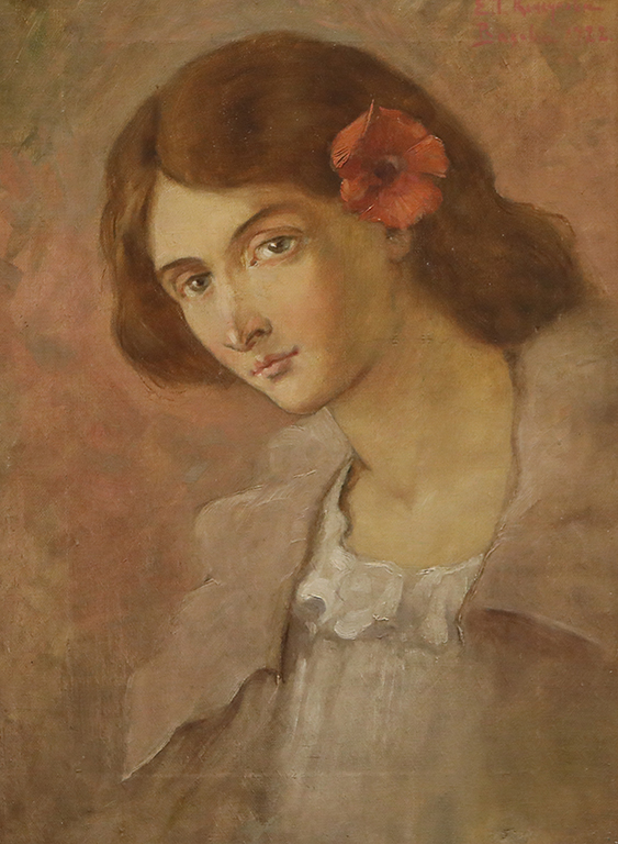 <p>Елисавета Консулова-Вазова, Портрет 1922 г.</p>