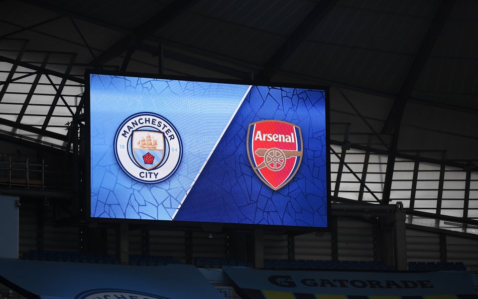 Отборите на Манчестър Сити и Арсенал играят при резултат 0:0